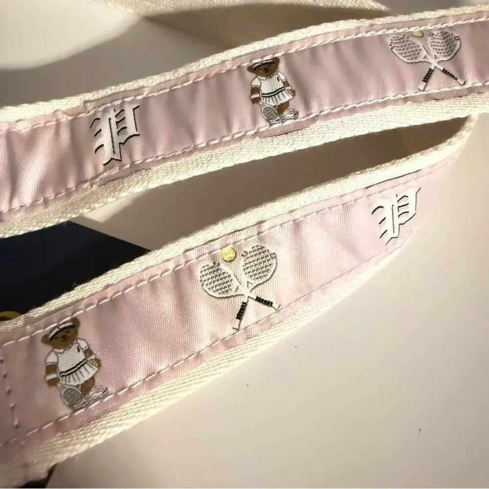 Polo Ralph Lauren Pink Tennis Bear Canvas Belt – Kids Size S – NWT